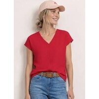Street One Structure Shirt with Deco Tape Salsa Red
