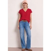 Street One Structure Shirt with Deco Tape Salsa Red