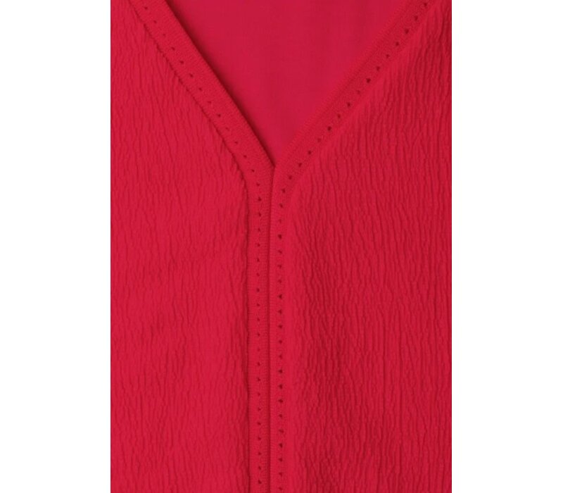 Street One Structure Shirt with Deco Tape Salsa Red