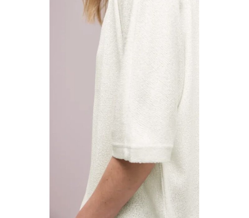 Street One Knit Look Batwing Jacket Off White