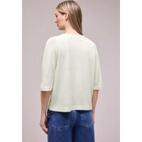 Street One Knit Look Batwing Jacket Off White