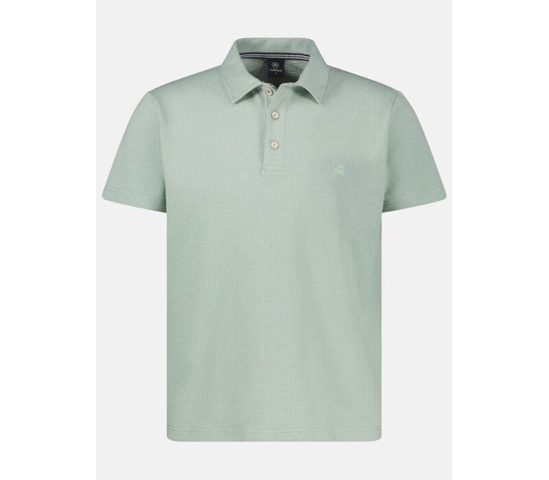 Lerros Polo Seersucker Bay Green