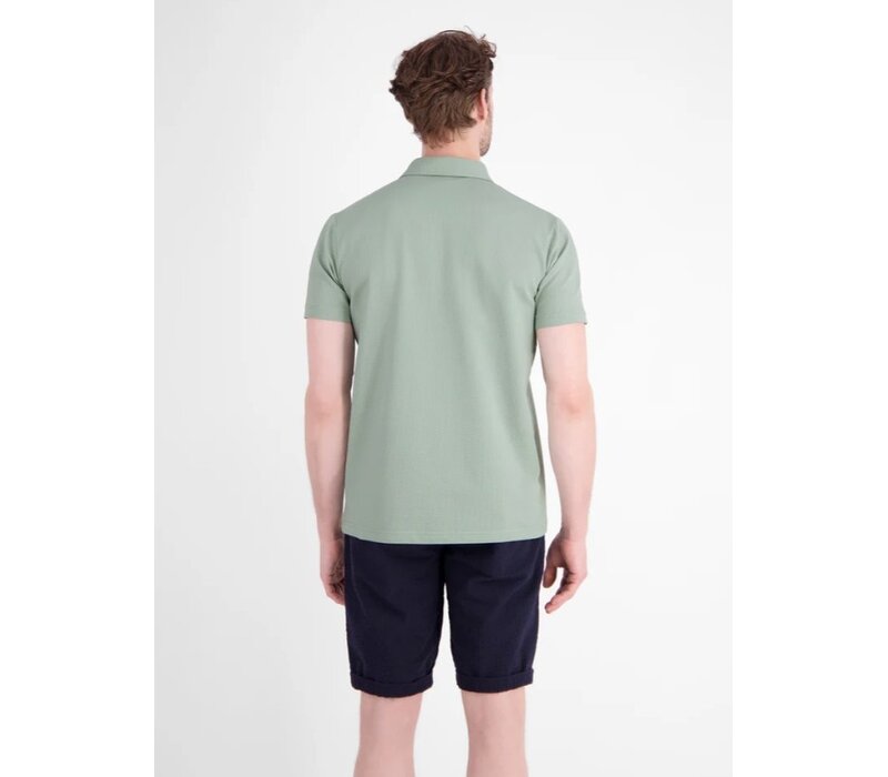 Lerros Polo Seersucker Bay Green
