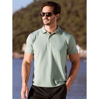 Lerros Polo Seersucker Bay Green
