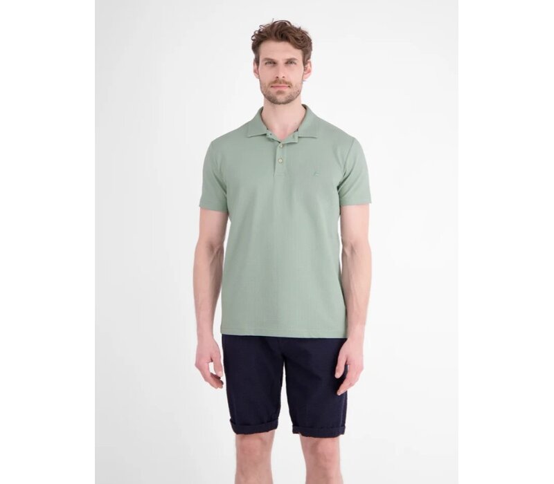 Lerros Polo Seersucker Bay Green