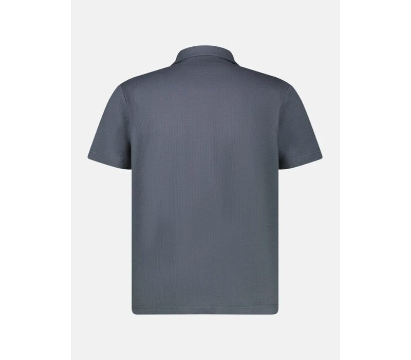 Lerros Polo Seersucker Lava Grey