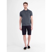 Lerros Polo Seersucker Lava Grey