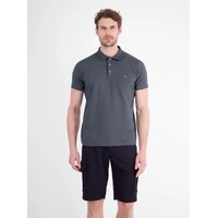 Lerros Polo Seersucker Lava Grey