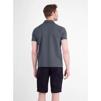 Lerros Polo Seersucker Lava Grey