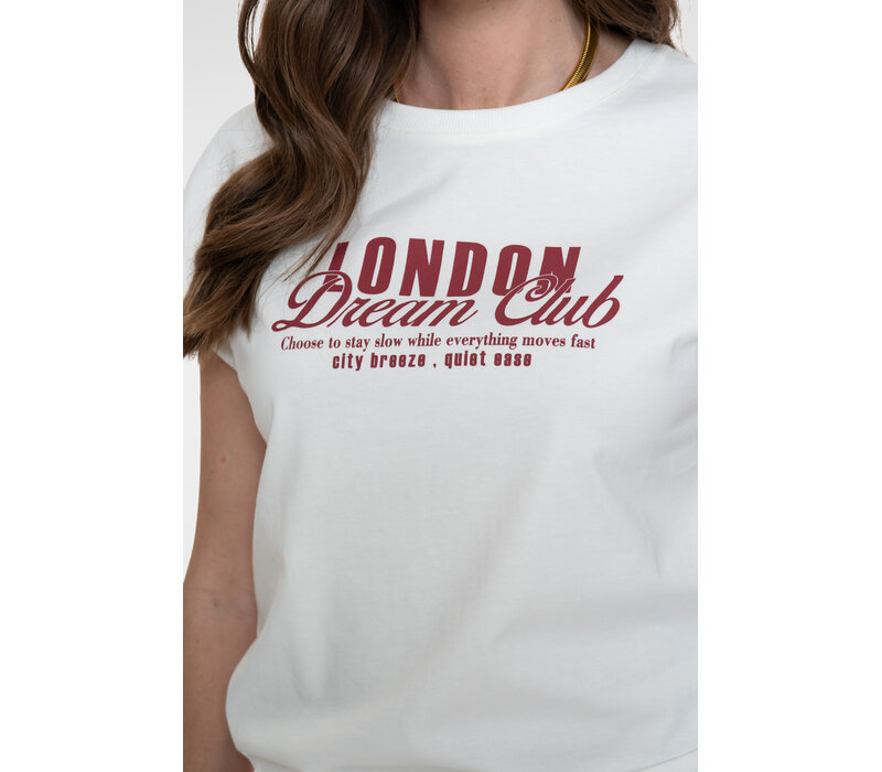 Geisha T-shirt 'London dream club' Off White Rosewood