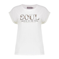 Geisha T-Shirt Soul Off White Black Camel