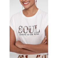 Geisha T-Shirt Soul Off White Black Camel