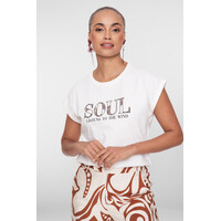 Geisha T-Shirt Soul Off White Black Camel