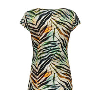 Geisha T-Shirt Round Neck Jersey Brown Green