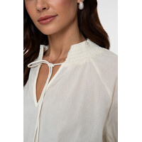 Geisha Blouse Embroidered Sleeves Off White Ginger