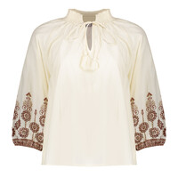 Geisha Blouse Embroidered Sleeves Off White Ginger