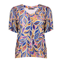 Geisha T-Shirt V-Neck Jersey Indigo Purple