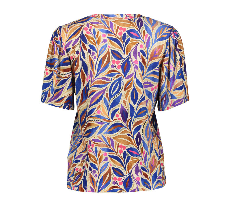Geisha T-Shirt V-Neck Jersey Indigo Purple