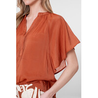 Geisha Top Bat Sleeve Ginger