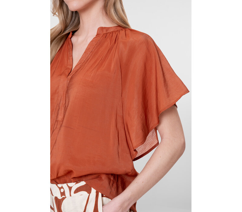 Geisha Top Bat Sleeve Ginger