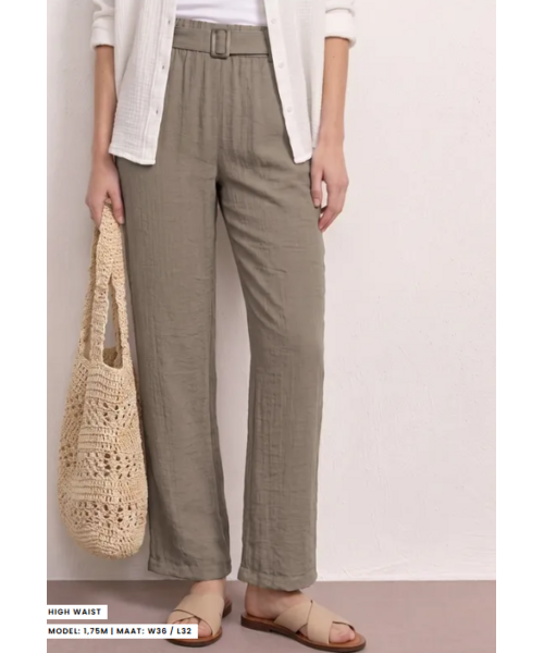 StreetOne Street One Wide Leg Belt Horn Buckle High Waist