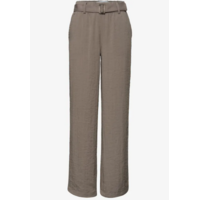 Street One Wide Leg Belt Horn Buckle High Waist Dark Beige