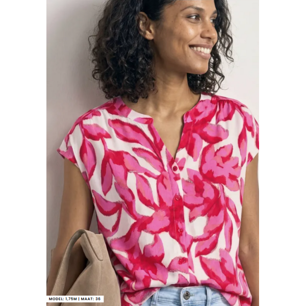 Street One Printed Shirt with Buttonpanel 
