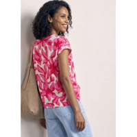 Street One Printed Shirt with Buttonpanel Off White