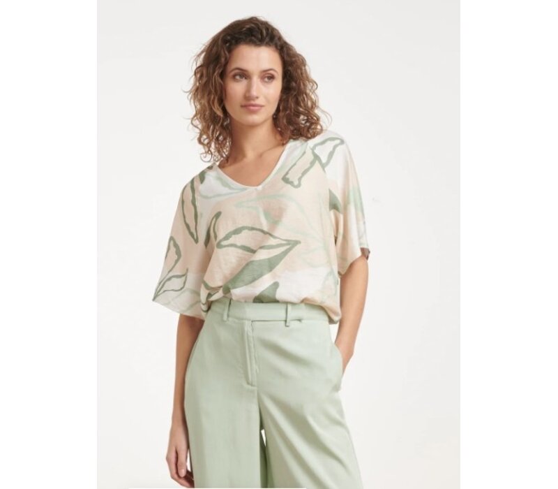 Smashed Lemon Blouse Soft Green Multicolour