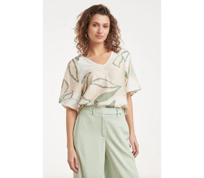 Smashed Lemon Blouse Soft Green Multicolour