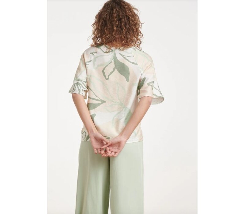 Smashed Lemon Blouse Soft Green Multicolour