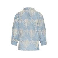 Smashed Lemon Blouse Light Blue Off White
