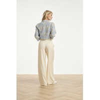 Smashed Lemon Blouse Light Blue Off White