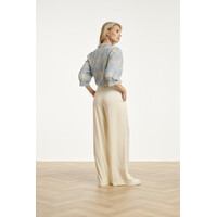 Smashed Lemon Blouse Light Blue Off White