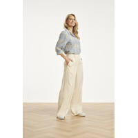 Smashed Lemon Blouse Light Blue Off White