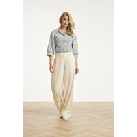Smashed Lemon Blouse Light Blue Off White