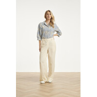 Smashed Lemon Blouse Light Blue Off White