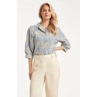 Smashed Lemon Blouse Light Blue Off White