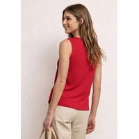 Street One Gania Heart Neckline Rib Salsa Red