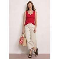 Street One Gania Heart Neckline Rib Salsa Red