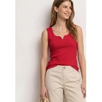 Street One Gania Heart Neckline Rib Salsa Red