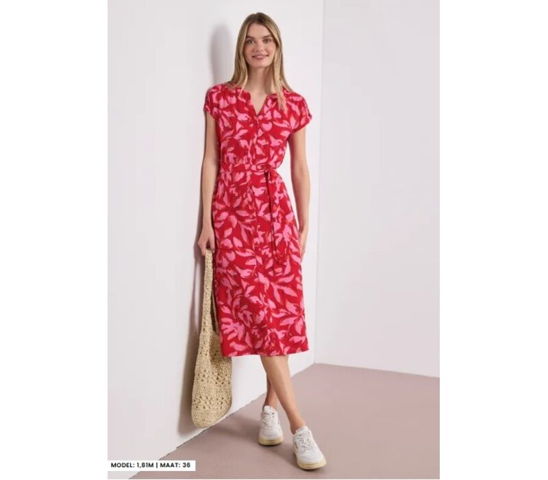 Street One Viscose Shirt Dress Salsa Red