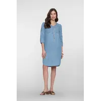 Geisha Dress Lyocell Ropes Bleached Denim