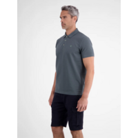 Lerros Polo Seersucker Lava Grey