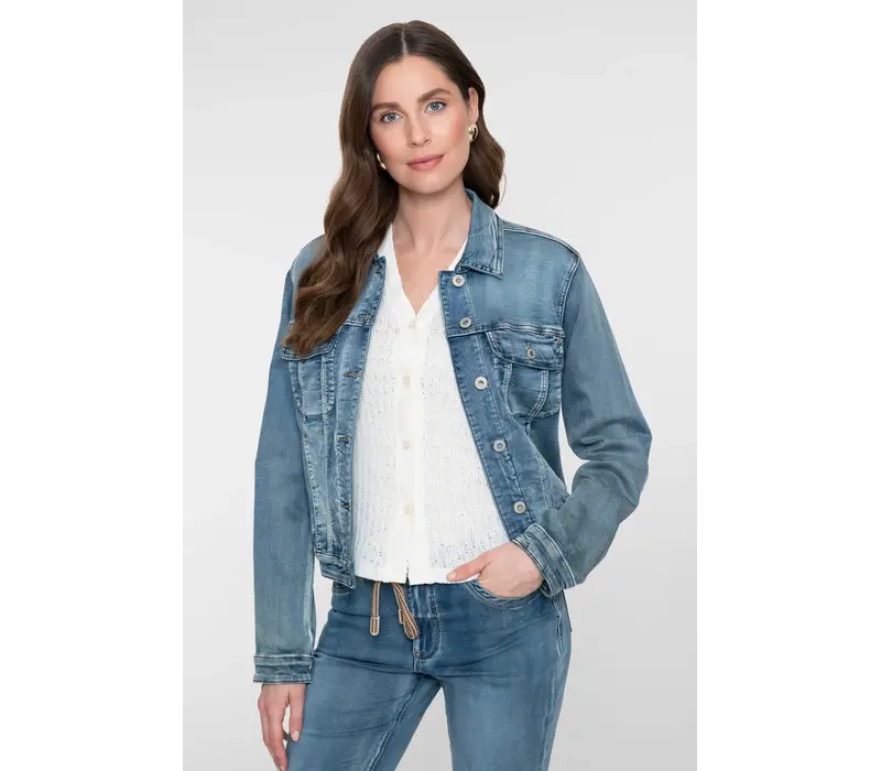 Geisha Jeansjacket Mid Blue Denim