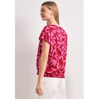 Street One Splitneck Blouse with Smokdetail Salsa Red