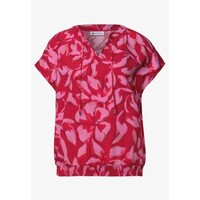 Street One Splitneck Blouse with Smokdetail Salsa Red