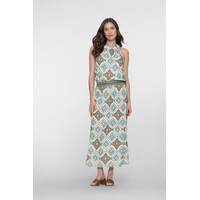 Geisha Dress Aqua Camel
