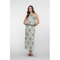 Geisha Dress Aqua Camel