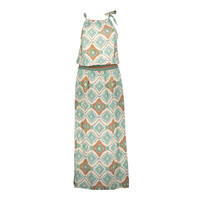 Geisha Dress Aqua Camel
